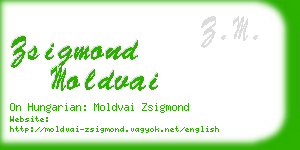 zsigmond moldvai business card